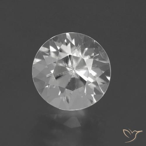 2.29ct Natural Blanco Circón, Redondo, VS