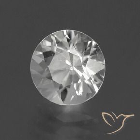 Circón Blanco natural de 2.29 ct, Redondo, VS