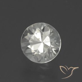 Circón Blanco cálido natural de 1.61 ct, Redondo, VS