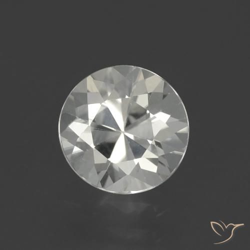 1.76ct Natural Blanco cálido Circón, Redondo, VVS