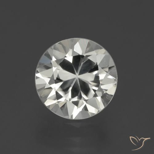 1.87ct Natural Blanco cálido Circón, Redondo, VVS-VS
