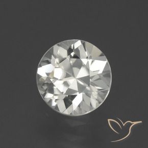 Circón Blanco cálido natural de 1.93 ct, Redondo, VS