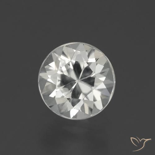 1.92ct Natural Blanco cálido Circón, Redondo, VS