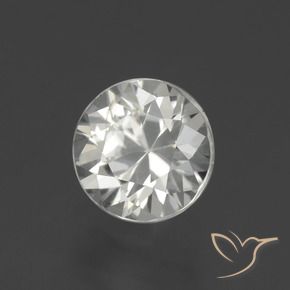 Circón Blanco cálido natural de 1.92 ct, Redondo, VS