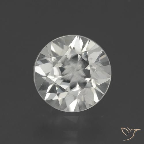 1.95ct Natural Blanco cálido Circón, Redondo, VS