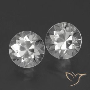 Gemas de Circón Blanco natural de 4.05 ct, Redondo, VVS