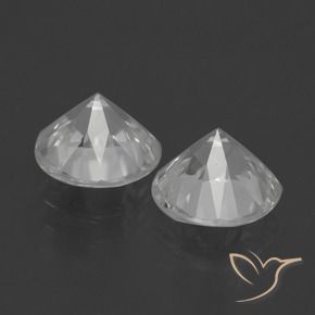 Gemas de Circón Blanco natural de 4.05 ct, Redondo, VVS