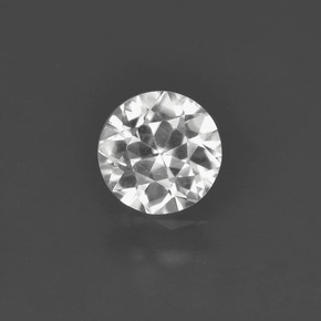 Circón blanco natural de 0,91 ct, corte redondo, VVS-VS
