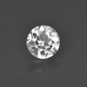 Circón blanco natural de 0,91 ct, corte redondo, VVS-VS