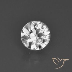 Circón Blanco claro natural de 1.45 ct, Redondo, VVS-VS