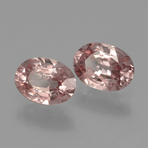Gemas de circón rosa natural de  ct, corte óvalo, VS