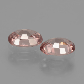Gemas de circón rosa natural de  ct, corte óvalo, VS