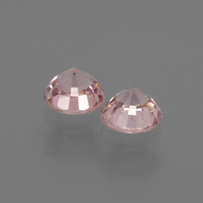 Gemas de circón rosa natural de  ct, corte redondo, VVS-VS