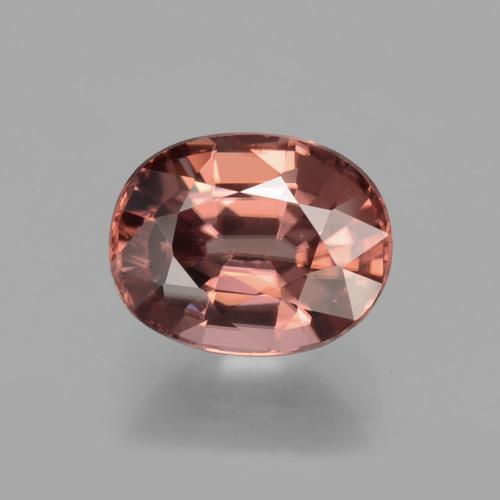 Circón Rosado medio natural de 3.59 ct, Corte Óvalo, VS