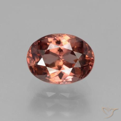 3.01ct Natural Rojo oscuro Circón, Ovalada, VVS-VS