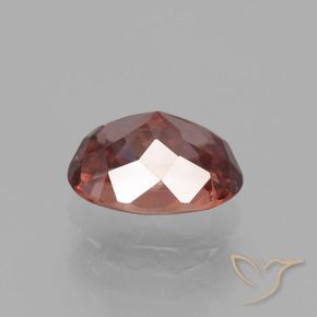 Circón Rojo oscuro natural de 3.01 ct, Ovalada, VVS-VS