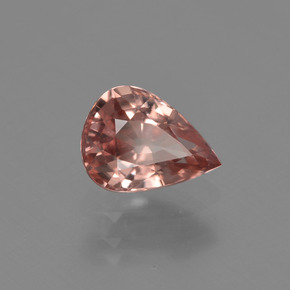 Circón naranja natural de 1,48 ct, en forma de pera, VVS-VS