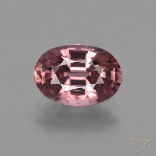 Circón Rojo oscuro natural de 3.15 ct, Corte Óvalo, VVS