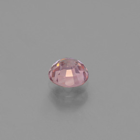 Circón rosa natural de 0,64 ct, corte redondo, VVS-VS