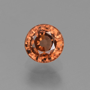 Circón Naranja natural de 0.89 ct, Corte Redondo, VVS-VS