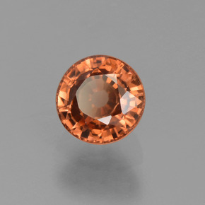 Circón Naranja natural de 0.89 ct, Corte Redondo, VVS-VS