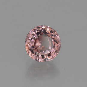 Circón rosa natural de 0,98 ct, corte redondo, VVS-VS