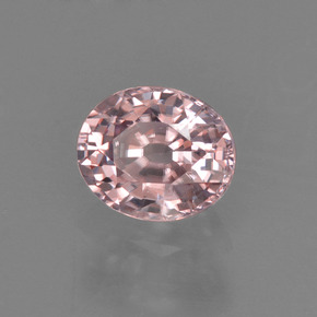 Circón Rosa rosado natural de 0.95 ct, Corte Óvalo, VS