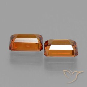 Gemas de Circón Naranja oscuro natural de 3.25 ct, Corte Octágono / Esmeralda, VS