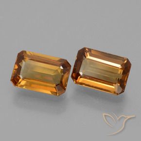 Gemas de Circón Naranja medio natural de 2.68 ct, Corte Octágono / Esmeralda, VVS-VS