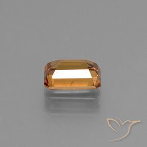 Circón Naranja terroso natural de 1.61 ct, Corte Octágono / Esmeralda, VS