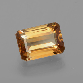 Circón naranja natural de 1,62 ct, corte esmeralda, VVS-VS