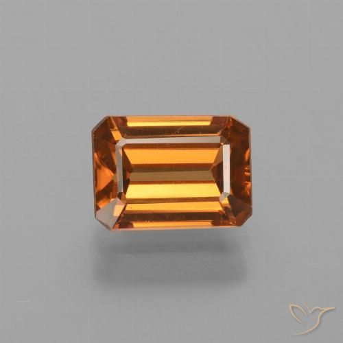 1.79ct Natural Naranja marrón Circón, corte esmeralda, VS