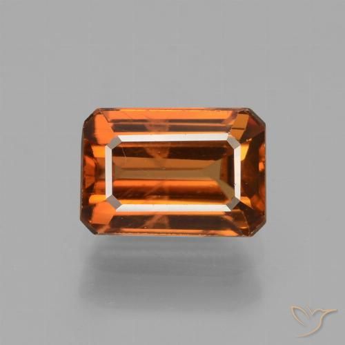 1.83ct Natural Naranja oscuro Circón, corte esmeralda, VS