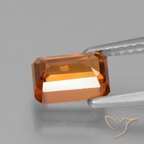 Circón Naranja oscuro natural de 1.83 ct, Corte Octágono / Esmeralda, VS