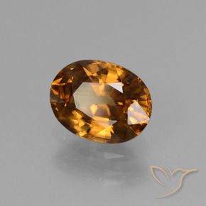 Circón Marrón canela intenso natural de 2.04 ct, Ovalada, VVS