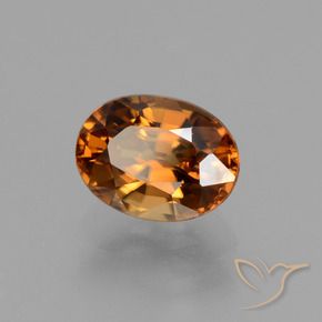 Circón marrón jengibre natural de 2,24 ct, corte óvalo, VVS