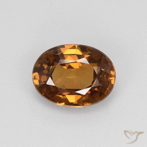 1.86ct Natural Marrón naranja Circón, Ovalada, VS
