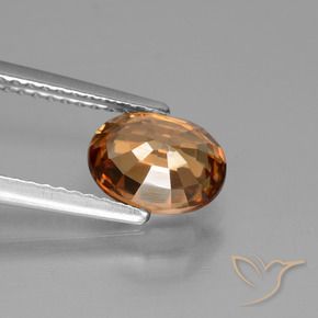 Circón Naranja oscuro natural de 1.98 ct, Ovalada, VS