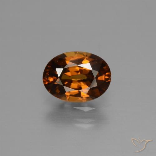 1.69ct Natural Ámbar naranja Circón, Ovalada, VVS, Photo A