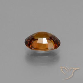 Circón Ámbar naranja natural de 1.69 ct, Ovalada, VVS