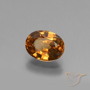 Circón Naranja medio natural de 1.92 ct, Ovalada, VVS-VS