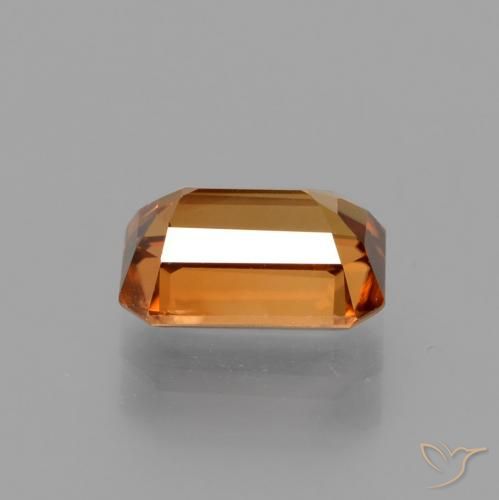 Circón Naranja medio natural de 1.62 ct, Corte Octágono / Esmeralda, VS