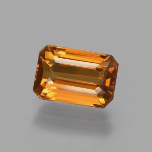 Circón naranja natural de 1,51 ct, corte esmeralda, VVS