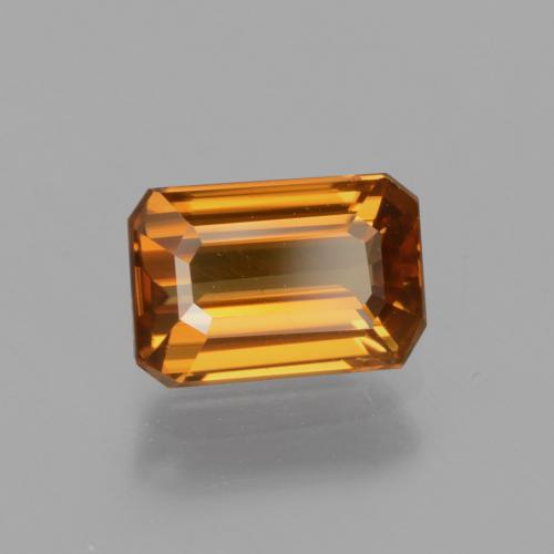 Circón naranja natural de 1,51 ct, corte esmeralda, VVS
