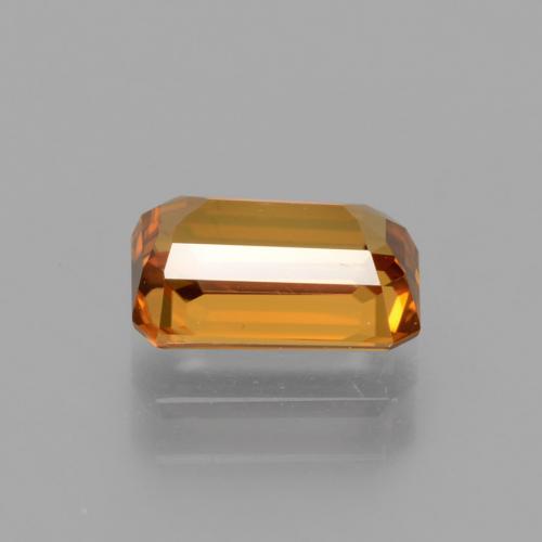 Circón naranja natural de 1,51 ct, corte esmeralda, VVS