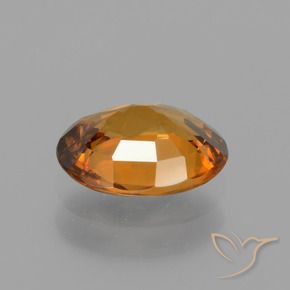 Circón Naranja terroso natural de 1.62 ct, Ovalada, VVS