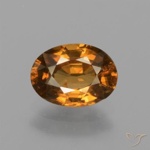 1.83ct Natural Naranja terroso Circón, Ovalada, VS