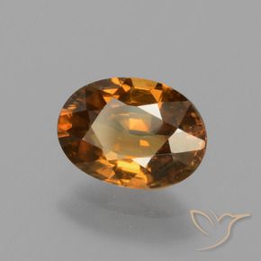 Circón Naranja terroso natural de 1.83 ct, Ovalada, VS