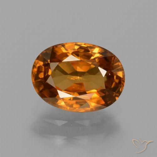 1.86ct Natural Naranja terroso Circón, Ovalada, VS