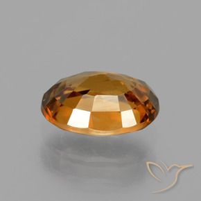 Circón Naranja terroso natural de 1.86 ct, Ovalada, VS